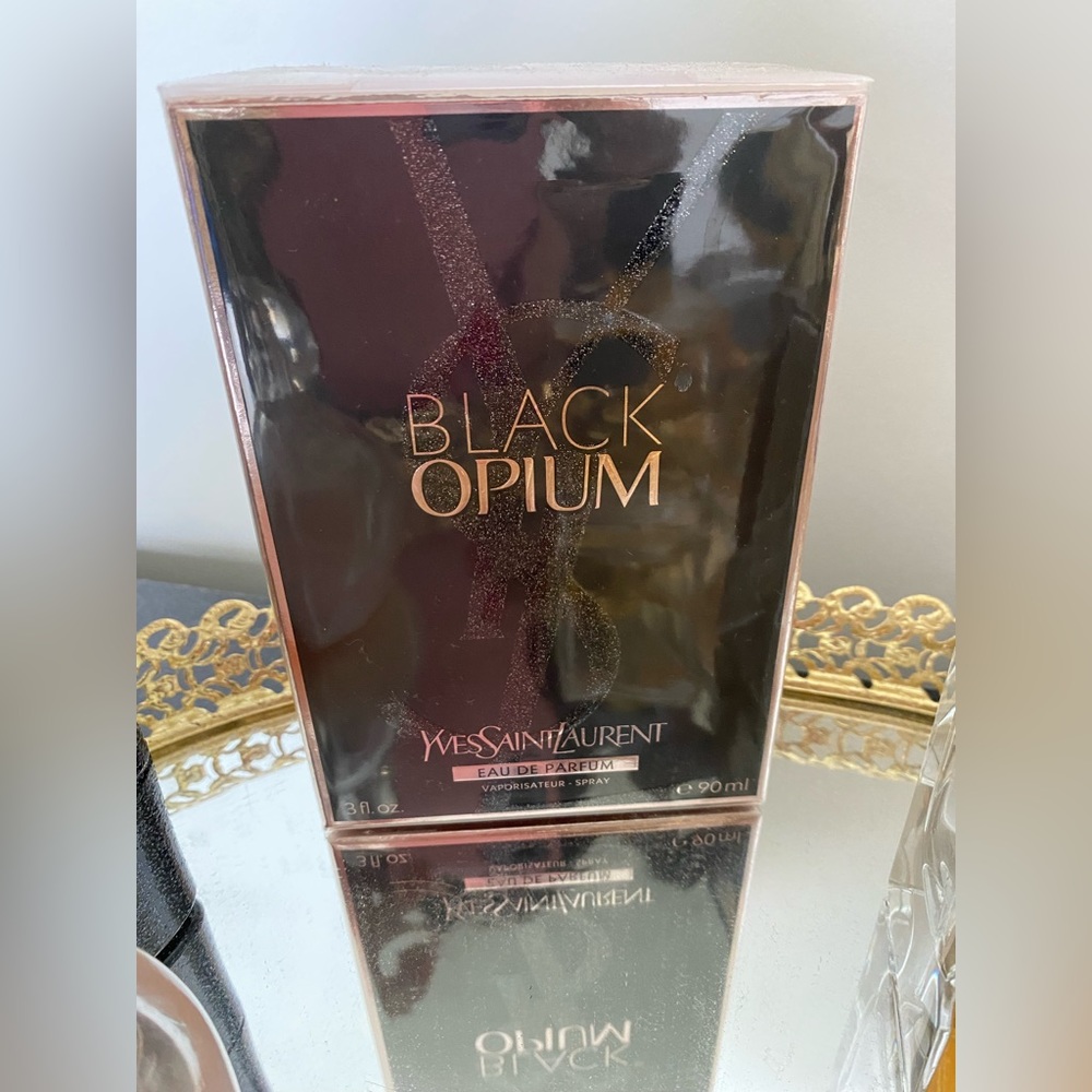 Brand new bottle of YSL Black Opium eau de parfum. 3 fl oz size. Sealed.